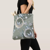 Tote Bag Vert sauge Lune céleste (2) (De près)