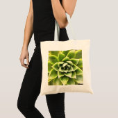 Tote Bag Vert Succulent Gros Plan Cactus (Devant (produit))