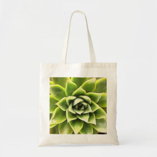 Tote Bag Vert Succulent Gros Plan Cactus