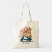 Tote Bag Vespa devant la fontaine de Trevi à Rome (Dos)
