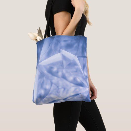Tote Bag Veste de costume blanc et bleu (De près)