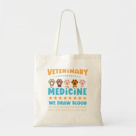 Tote Bag Vet Tech Vétérinaire Fundy Draw Sang (Devant)