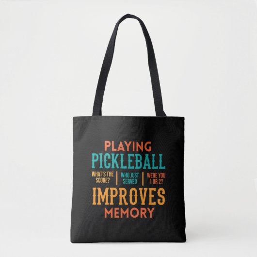 Tote Bag Vêtements Amateurs de Pickleball (Devant)