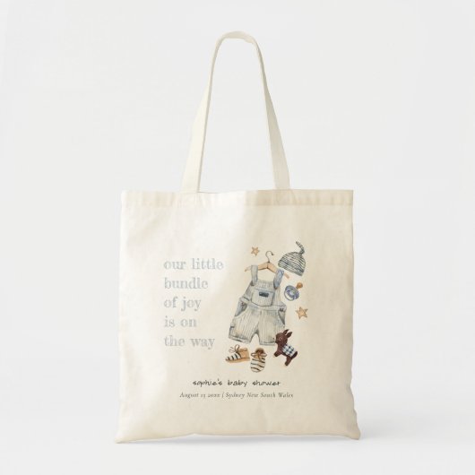 Tote Bag Vêtements Bébé mignons Essentials Baby shower Garç (Devant)