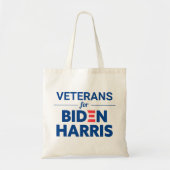 Tote Bag Vétérans pour Biden Harris Texte personnalisé (Devant)