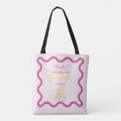 Tote Bag Veuve avant les Voeux Weekend Bachelorette (Dos)
