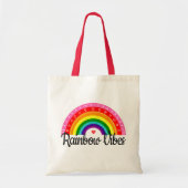Tote Bag Vibes arc-en-ciel (Devant)