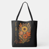 Tote Bag Vibes Automatiques Florales-Or Décrit La Typograph (Dos)