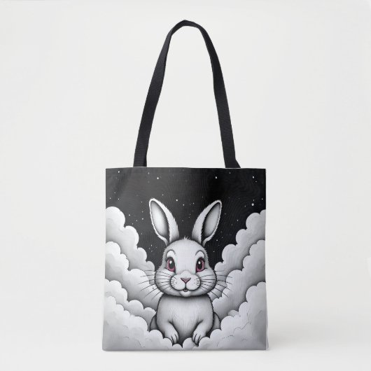 Tote Bag Vibes célestes de lapin céleste (Devant)