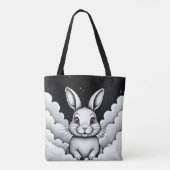 Tote Bag Vibes célestes de lapin céleste (Dos)