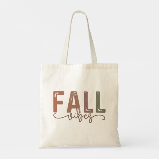 Tote Bag Vibes d'automne arc-en-ciel (Dos)