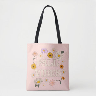 Tote Bag Vibes de automne roses