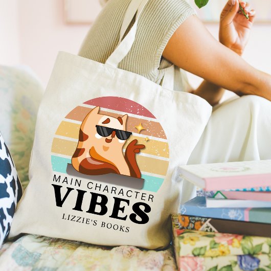 Tote Bag Vibes de caractères principaux de l'auteur du livr