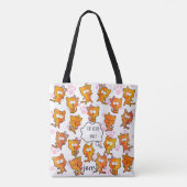 Tote Bag "Vibes de chat uniquement" Conception mignonne ave (Dos)