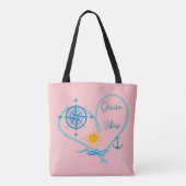 Tote Bag Vibes de croisière rose (Dos)