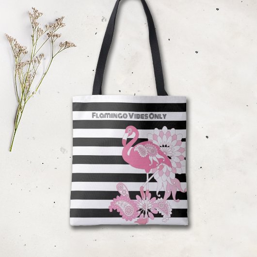 Tote Bag Vibes de Flamant rose uniquement Flamant rose de b