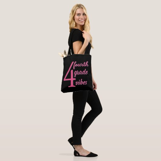 Tote Bag Vibes de Fourth Grade (Sur le modèle)