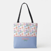 Tote Bag Vibes de printemps Palette douce Petites fleurs (Dos)