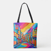 Tote Bag Vibes de rue colorées (Dos)