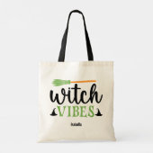 Tote Bag Vibes de sorcière personnalisées Trick ou traiteme (Dos)