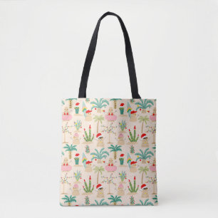 Tote Bag Vibes de vacances tropicales Motif de Noël