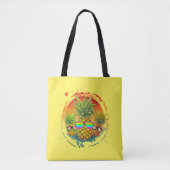 Tote Bag Vibes d'été amusantes à l'ananas (Devant)