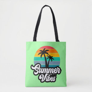 Tote Bag Vibes d'été avec design de palmiers