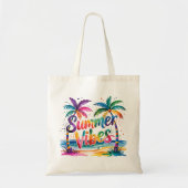 Tote Bag Vibes d'été Coloré Tropical Palmiers Océan (Devant)