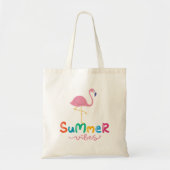 Tote Bag Vibes d'été Flamant rose femmes (Devant)