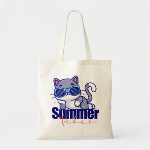 Tote Bag Vibes d'été pour chats cool