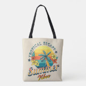 Tote Bag Vibes d'été - Saut tropical (Dos)