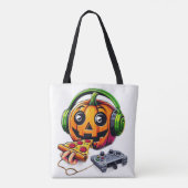 Tote Bag Vibes d'Halloween au fromage : Le Citrouille aime (Dos)