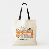 Tote Bag Vibes éffrayantes chauves-souris Citrouilles Hallo (Dos)