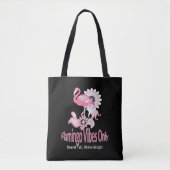 Tote Bag Vibes Flamant rose uniquement Flamant rose rose bl (Devant)