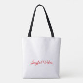 Tote Bag Vibes joyeux noël RED BOW nom de famille (Dos)
