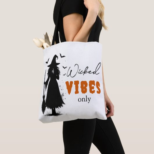 Tote Bag "Vibes perdues seulement" - Sorcière noire Hallowe (De près)