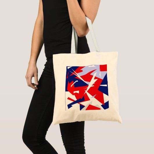 Tote Bag Vibes positives Bleu rouge blanc (Devant (produit))