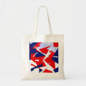 Tote Bag Vibes positives Bleu rouge blanc (Devant)