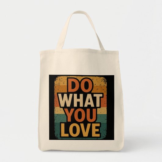 Tote Bag Vibes Rétro - Faites ce que vous aimez (Devant)
