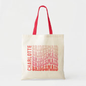 Tote Bag Vibes simples roses modernes girly rétro 60's gran (Devant)