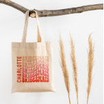 Tote Bag Vibes simples roses modernes girly rétro 60's gran<br><div class="desc">Pink et rouge girly rétro simple 60's vibes cool de la soirée de week-end de bachelorette faveur totes.</div>