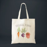 Tote Bag Vibes Veggie | Aquarelle<br><div class="desc">Par Honey & Birch Studios</div>