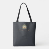 Tote Bag Vibing High - Black Cat and Crystals Fourre-tout (Dos)