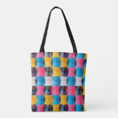 Tote Bag Vibrant 3D Hourglass Geometric Pattern (Dos)