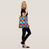 Tote Bag Vibrant 3D Hourglass Geometric Pattern (Sur le modèle)