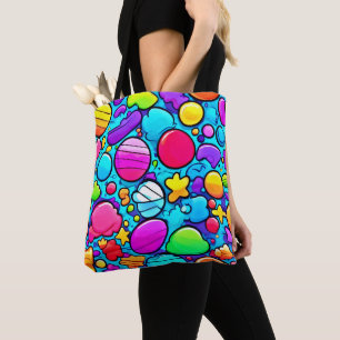 Tote Bag Vibrant Abstrait Candyland