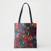 Tote Bag Vibrant African Geometric Tribal Abstract Pattern (Devant)