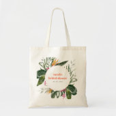 Tote Bag Vibrant Blush Boho Tropical Floral Fête des mariée (Devant)