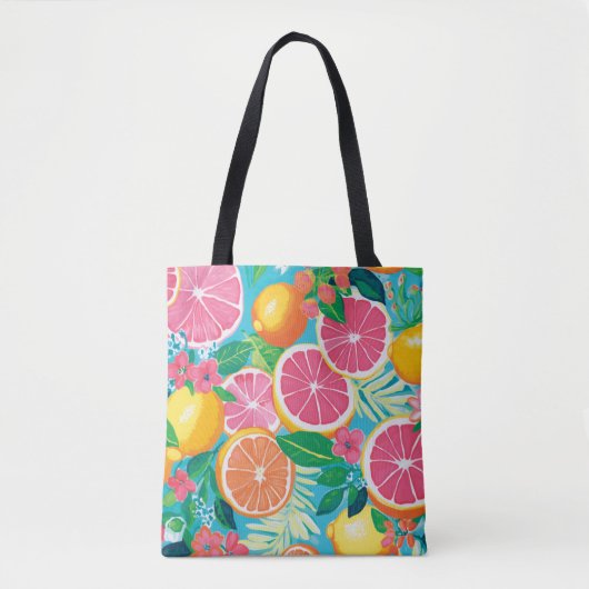 Tote Bag Vibrant Citrus Garden  (Devant)