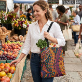 Tote Bag Vibrant Paisley Bohème